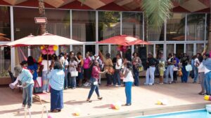 Participantes au Talk Entre Mamans de Riz Mèmé réunies à l’hôtel Akwa Palace de Douala avant le début des activités